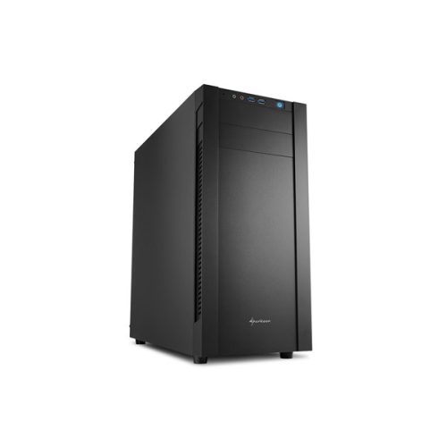 Sharkoon Számítógépház - S25-V (fekete; alsó táp; ATX,mATX; mITX; 2xUSB3.0; I/O)