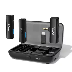   BOYA Mikrofon - BOYALINK V2.0 C2 (Vezeték nélküli, zajszűrés, fekete, USB-C)
