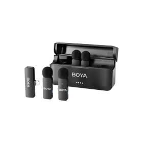   BOYA Mikrofon - BY-V4D (Vezeték nélküli, zajszűrés, fekete, Lightning)