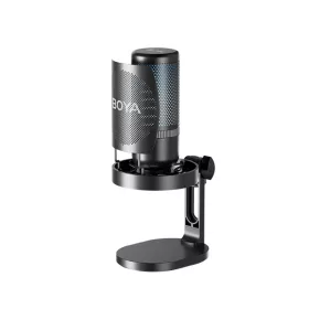 BOYA Mikrofon - K3-02 (USB, állvány, LED, fekete)