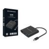 Conceptronic Notebook Dokkoló - DONN09B (Bemenet: USB-C, Kimenet: HDMI+VGA+USB-A+AUX, fekete)