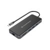 Conceptronic Notebook Dokkoló - DONN15G (Bemenet: USB-C, Kimenet: 2xHDMI+VGA+USB-C PD:100W+3xUSB-A+RJ-45+SD/TF+AUX)