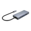 Orico Notebook Dokkoló - MC-U501P-GY/95/ (Bemenet: USB-C, Kimenet: USB-A/HDMI/VGA/Audio/PD, sötétszürke)