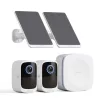 Safemo IP wifi csempekamera szett - SK012 (4K Ultra HD, IP65, mikrofon, hangszóró, 32GB, 6400mAh, SolarP 5W, 24/7)