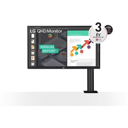 LG Monitor 27" Ergonomic - 27QN880P-B (IPS; 16:9; 2560x1440; 5ms; 350cd; HDMIx2; DP; USB-C, sRGB99%; FreeSync™; HDR10)