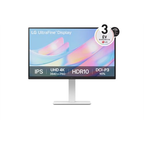 LG Monitor 27" - 27US550-W (IPS; 16:9; 3840x2160; 5ms; 300cd; 60Hz; DP, HDMIx2, HDR; Pivot)