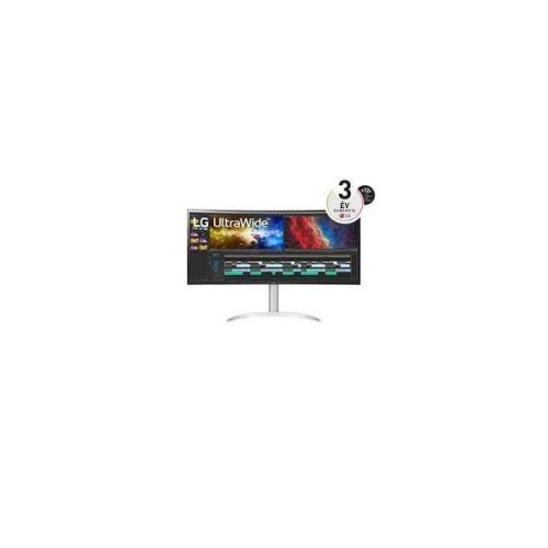 LG Monitor 38" - 38WP85CP-W (IPS; Ívelt; 21:9; QHD+ 3840x1600; 5ms; 450cd; HDMI; DP; USB; Spk; HDR; FreeSync)