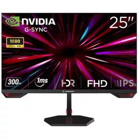   Rampage Monitor 25" - CRIMSON CR25R300F (IPS, 300Hz, 1ms, 16:9, 1920x1080, 300cd/m2, 2xHDMI, 1xDP,Freesync/G-Sync)