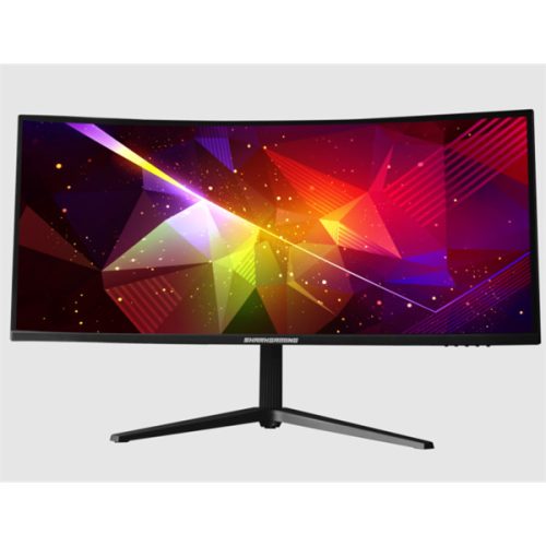 SHARK GAMING Monitor 34" - SG34-UWQ165 (VA, 3440x1440, 21:9, UWQHD, 165Hz, 300cd/m2, 1ms, 2xHDMI, 2xDP, Ívelt)