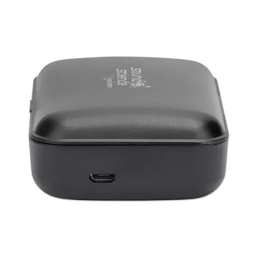 Manhattan Fülhallgató -  Bluetooth 5.0 vezetéknélküli, mikrofon, hangerőszabályzó, Powerbank funkció, Fekete