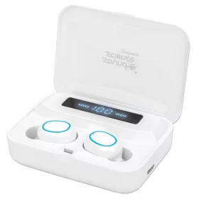   Manhattan Fülhallgató -  Bluetooth 5.0 vezetéknélküli, mikrofon, hangerőszabályzó, Powerbank funkció, Fehér