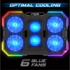 Spirit of Gamer Notebook Hűtőpad 17"-ig - AIRBLADE 700 RGB (29dB; max. 180 m3/h; 4x10cm+2x7cm, RGB LED, 2xUSB2.0)