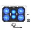 Spirit of Gamer Notebook Hűtőpad 17"-ig - AIRBLADE 700 RGB (29dB; max. 180 m3/h; 4x10cm+2x7cm, RGB LED, 2xUSB2.0)