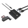 Conceptronic Aktív USB Hub - HUBBIES11BP (4 port, USB3.0, 90cm kábel, Hálózati táp, fekete)