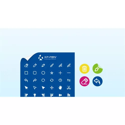 XP-PEN Short Cut Matrica - ACL01 (8 Set of 8 Keyboard Shortcut Stickers)