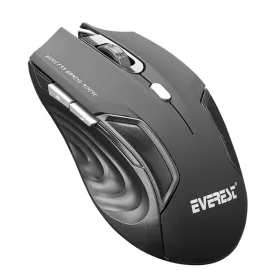  Everest Vezeték nélküli Egér - KM-230 Black (1600 DPI, 4gomb, optikai, fekete)