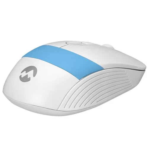 Everest Vezeték nélküli Egér - SM-18 Blue (1600 DPI, 4gomb, optikai, fehér-kék)
