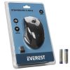 Everest Vezeték nélküli Egér - SM-32BT (Bluetooth, 1600 DPI, 6 gomb, optikai, fekete, RGB LED)