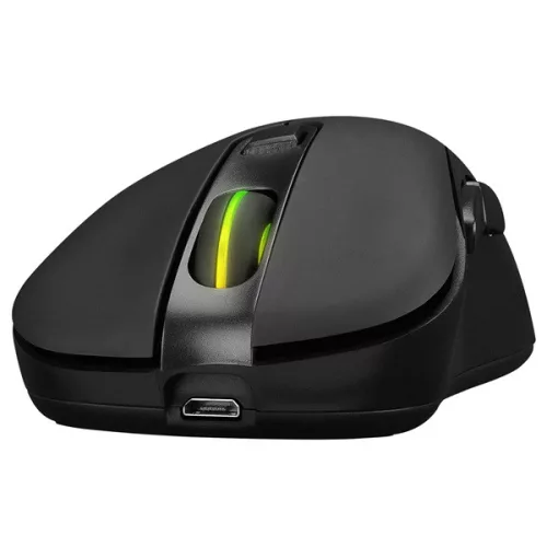 Everest Vezeték nélküli Egér - SM-W75 -X-RAPID (1600 DPI, 6 gomb, optikai, fekete, RGB LED)