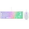 The G-Lab Gaming kit - 2 in 1 COMBO HYDROGEN W/HU (TKL billentyűzet, egér, 6200 DPI, RGB, USB-A, fehér, magyar)