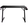 The G-Lab Gamer Asztal - K DESK ELECTRON EX (120x60cm, fém, pohártartó, fejhallgatótartó, fekete, RGB LED)