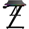 The G-Lab Gamer Asztal - K DESK ELECTRON EX (120x60cm, fém, pohártartó, fejhallgatótartó, fekete, RGB LED)