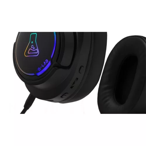 The G-Lab Vezeték nélküli Fejhallgató - KORP IRIDIUM (2,4Ghz, USB-C, Bluetooth, mikrofon, hangerőszabályzó, fekete)