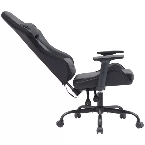 The G-Lab Gamer szék - KS ELECTRON EX (fekete; 90–135° dönthető háttámla, átllítható mag; 3D áll. kartámasz, RGB, 120kg)