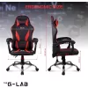 The G-Lab Gamer szék - KS NEON BLACK (fekete; 150°-ig dönthető háttámla, állítható magasság; áll. kartámasz, 120kg)