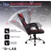The G-Lab Gamer szék - KS NEON BLACK (fekete; 150°-ig dönthető háttámla, állítható magasság; áll. kartámasz, 120kg)