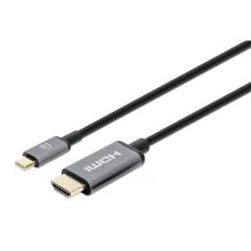 Manhattan Kábel - USB-C to HDMI aranyozott, 2m, Fekete