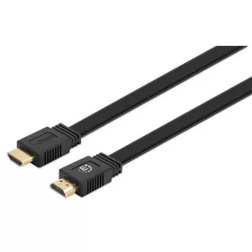   Manhattan Kábel - HDMI to HDMI lapos változat (HDR, HEC, ARC, 8K@60Hz, HDR,  0.5m, Fekete)