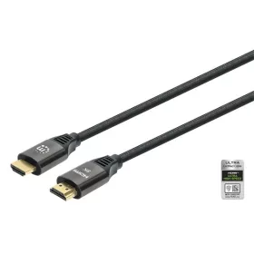   Manhattan Kábel - HDMI to HDMI (HDR, HEC, ARC, 8K@60Hz, 4K120Hz, HDR,  2m, 48Gbps Fekete)