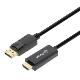   Manhattan Kábel - DisplayPort to HDMI ( DisplayPort 1.1 - HDMI 1.2, 1080p, 1m, Fekete)