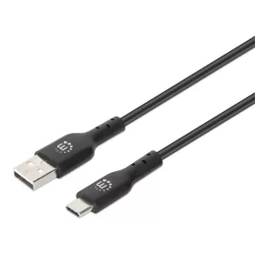 Manhattan Kábel - USB 2.0 Type-A to Type-C, 1m, Fekete