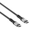 Manhattan Kábel - USB-C Male to USB-C Male kábel, 1m, PD3.1, 8K@60Hz, 240W/5A, Fekete