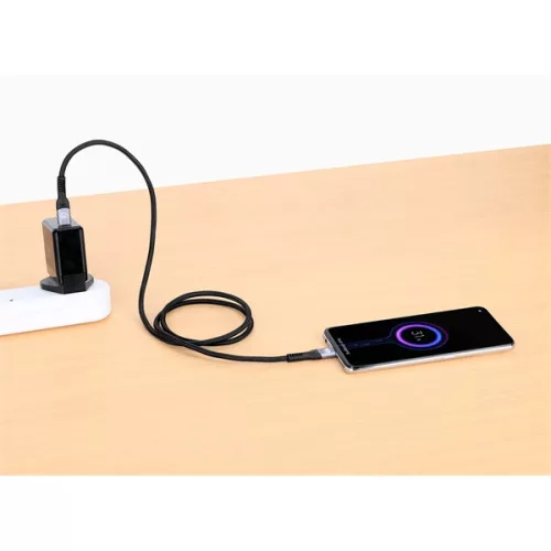 Manhattan Kábel - USB-C Male to USB-C Male kábel, 1m, PD3.1, 8K@60Hz, 240W/5A, Fekete