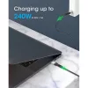 Manhattan Kábel - USB-C Male to USB-C Male kábel, 2m, PD3.1, 8K@60Hz, 240W/5A, Fekete