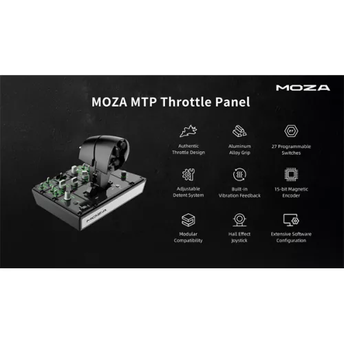 Moza Racing kiegészítő - Flight MTP Gázkar (Throttle Panel, Hall effect)