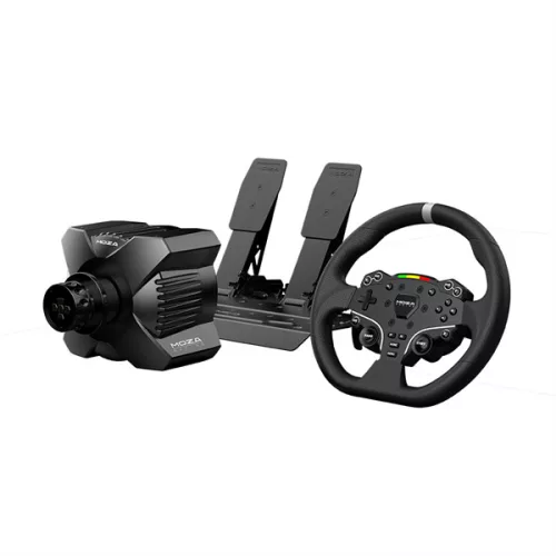 Moza Racing csomag - R3 PC Szimulátor szett (Direct Drive, R3 bázis, ES kormány, SR-P Lite pedál, bilincs)