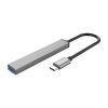 Orico USB3.0 Hub - AH-A12F-GY (4 port, Bemenet: USB-A, Kimenet: 1xUSB-A3.0+2xUSB-A2.0+TF kártyaolvasó, szürke)