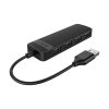Orico USB2.0 Hub - FL02-BK (4 port, Bemenet: USB-A, Kimenet: 4xUSB-A, fekete)
