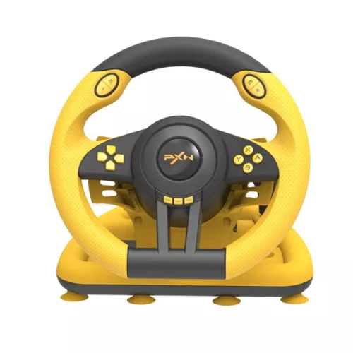 PXN csomag - V3 PRO (kormány+pedálok+váltó, PC/PS3/PS4/XBOX ONE/SERIES/Switch kompatibilis, sárga-fekete)