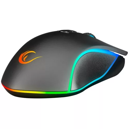 Rampage Egér Gamer - SMX-G65 ALPOR (7200DPI, 7 gomb, makro, RGB LED, 1,8m harisnyázott kábel, fekete)