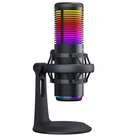   Rampage Mikrofon - BEMOL (USB, PC/MAC/Android, zajelnyomó, állvány, fekete, 2m kábel, RGB)