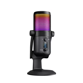   Rampage Mikrofon - DIYEZ (USB, PC/MAC/Android, zajelnyomó, állvány, fekete, 2m kábel, RGB)