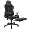 Rampage Gamer szék - KL-R71 EMPIRE (lábtartó, nagy teherbírás, fekete)