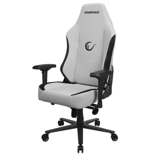 Rampage Gamer szék - KL-R72 WOOF (lábtartó, nagy teherbírás, fekete-szürke)