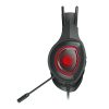 Rampage Fejhallgató - RM-K23 MISSION (mikrofon, USB, hangerőszabályzó, nagy-párnás, piros)
