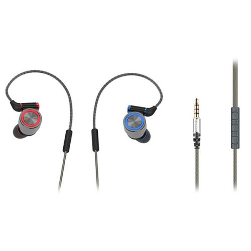 Rampage Fülhallgató - SN-J8 Elegant (mikrofon, 3.5mm TRRS jack, 1.2m kábel, szürke)